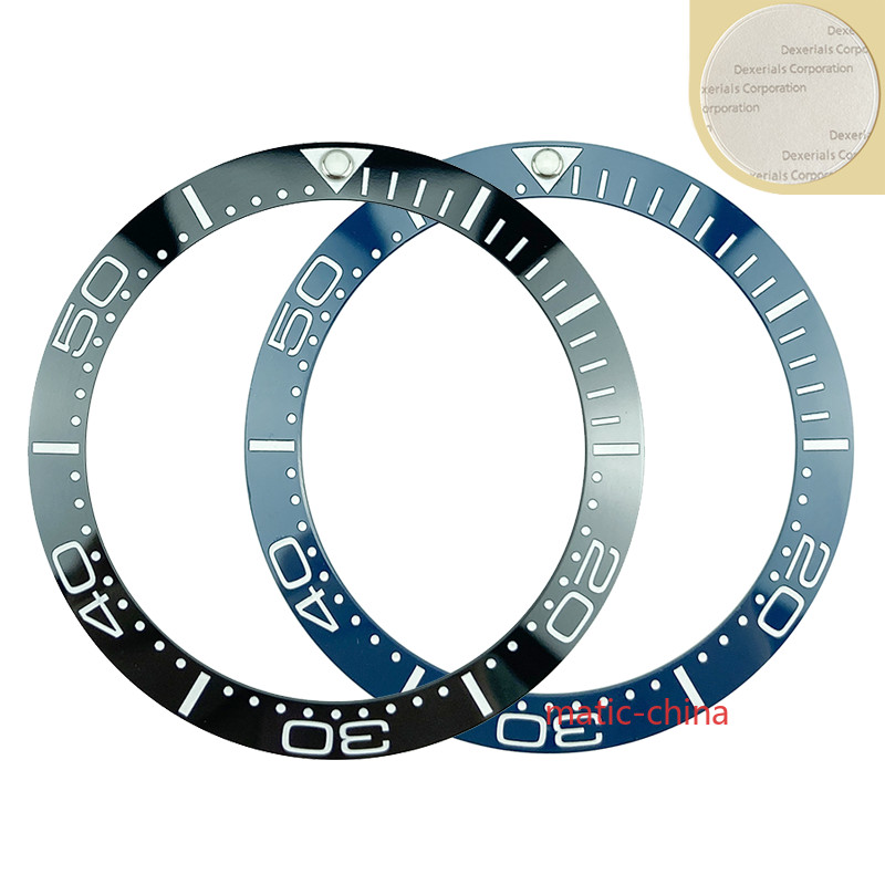 HQ 38mm Blue/Blue Ceramic Bezel Insert Luminous Fit SKX007/009 Sea Master Watch
