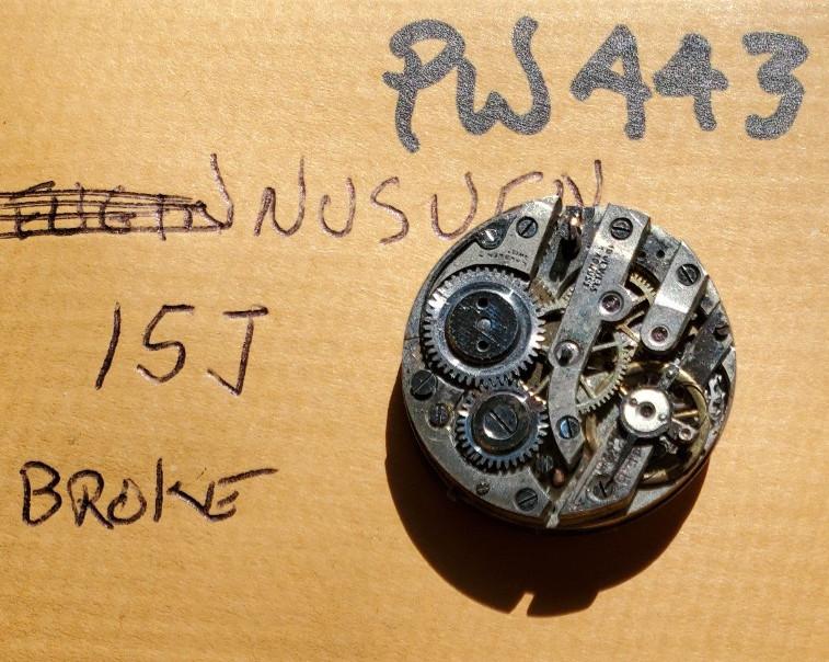L. NUSUEN 8/o 15j POCKET WATCH MOVEMENT PW443