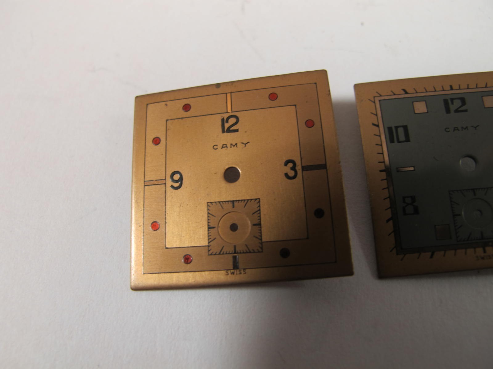 CAMY MENS SWISS GROUP OF METAL WRIST WATCH DIALS