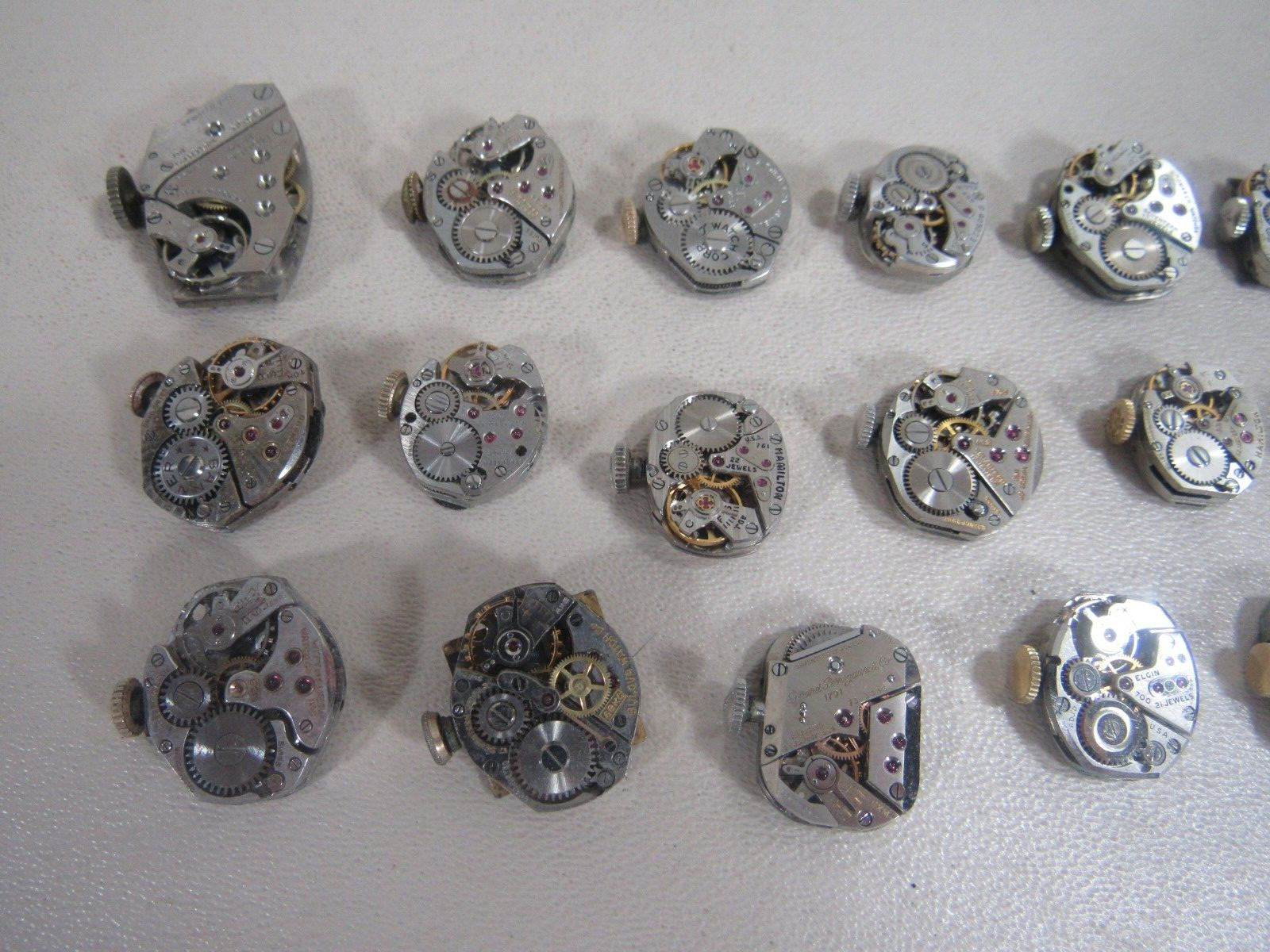 21 Misc. Mechanisms Mechanical Movements Parts Only for Lady’s Wristwatches