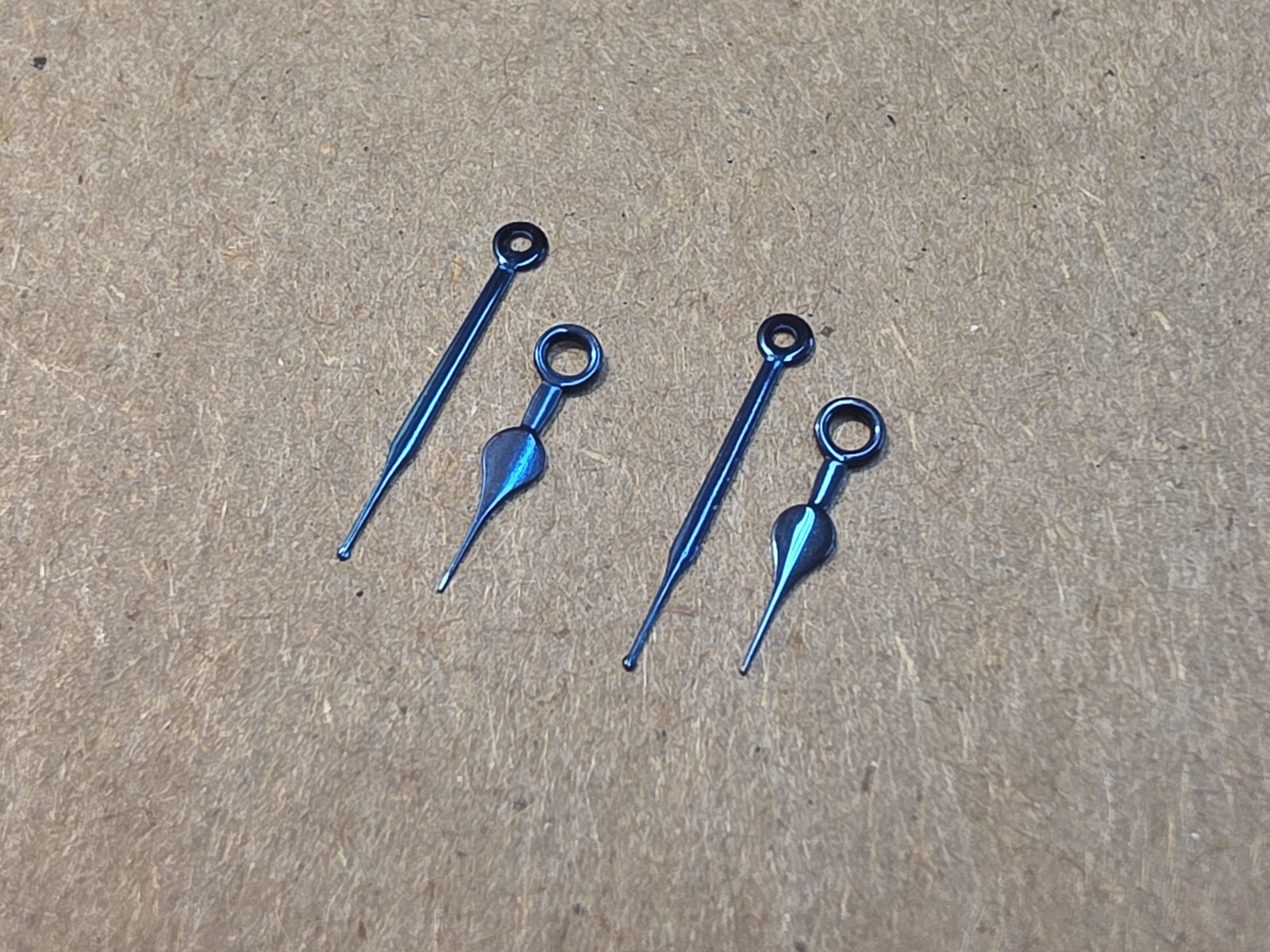 2 Sets Of Factory NOS Waltham 3/0-6/0 Heavy Blue Spade Hour/Minute Hands-135/75