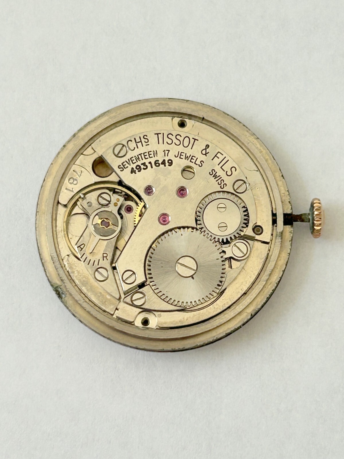 Tissot Cal 781 Watch Parts Movement Balance Fork Spring Bridge Dial 784 2481