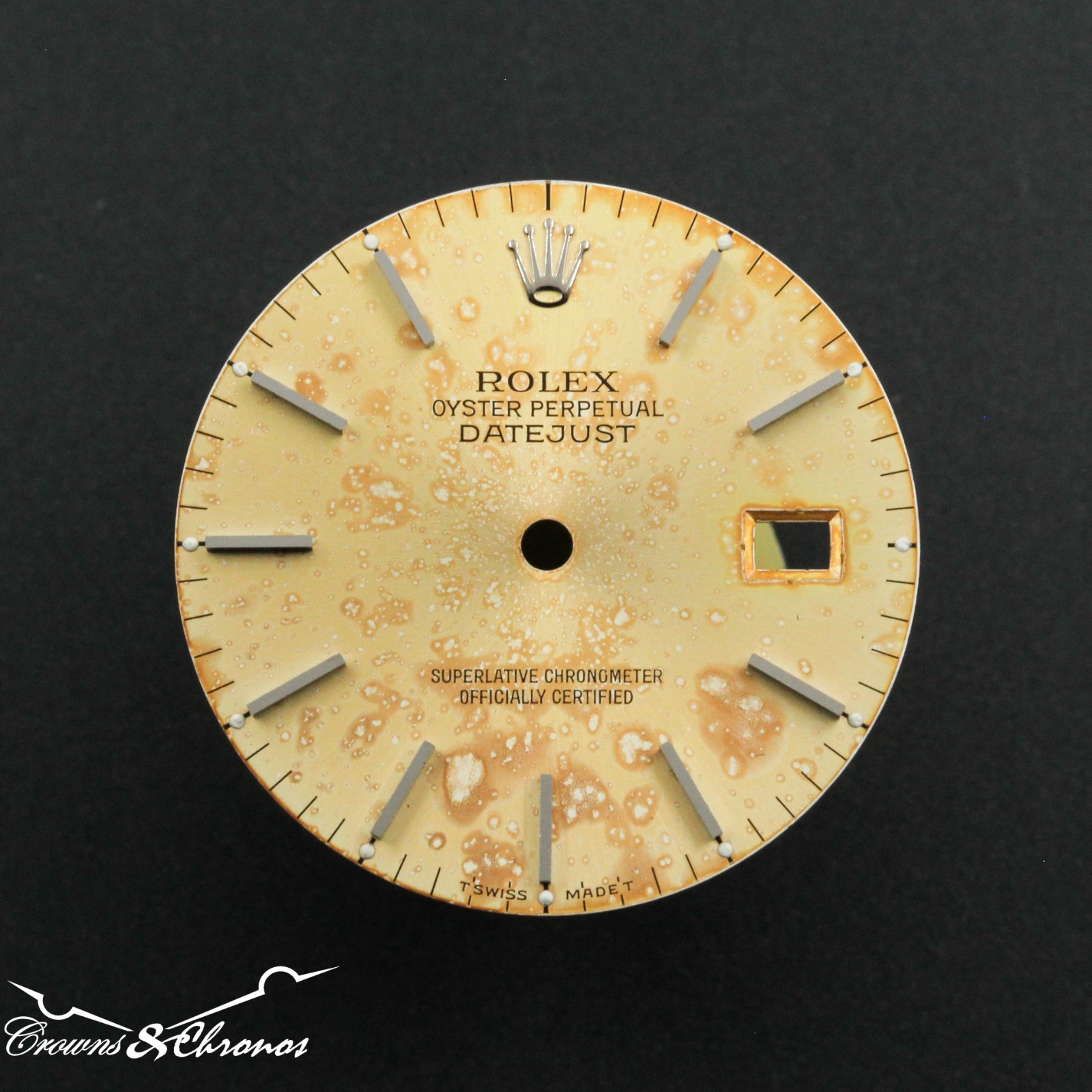 Rolex Datejust Ref 16013 16233 Gold Patina Replacement Dial