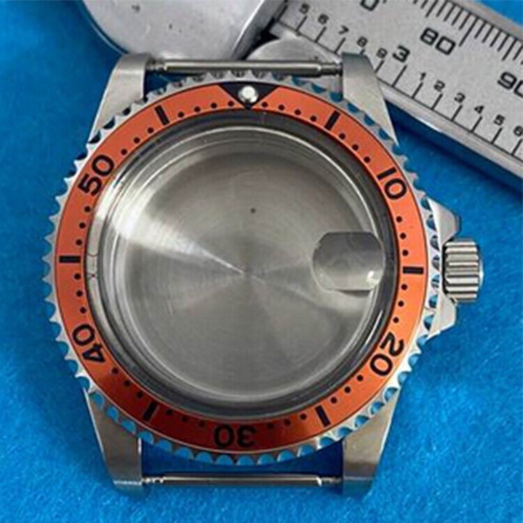 39.5MM Stainless Steel Watch Case For NH35 NH36 Movement Retro Magnifying Glass