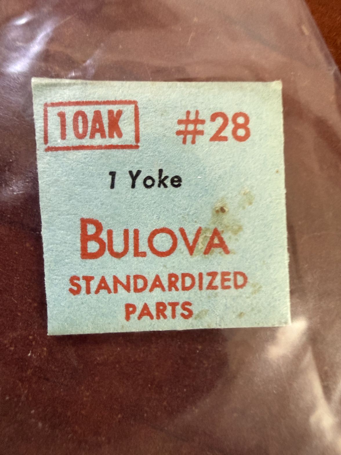 Bulova 10AK Yoke #28 NOS Genuine Vintage Watch Part New Old Stock