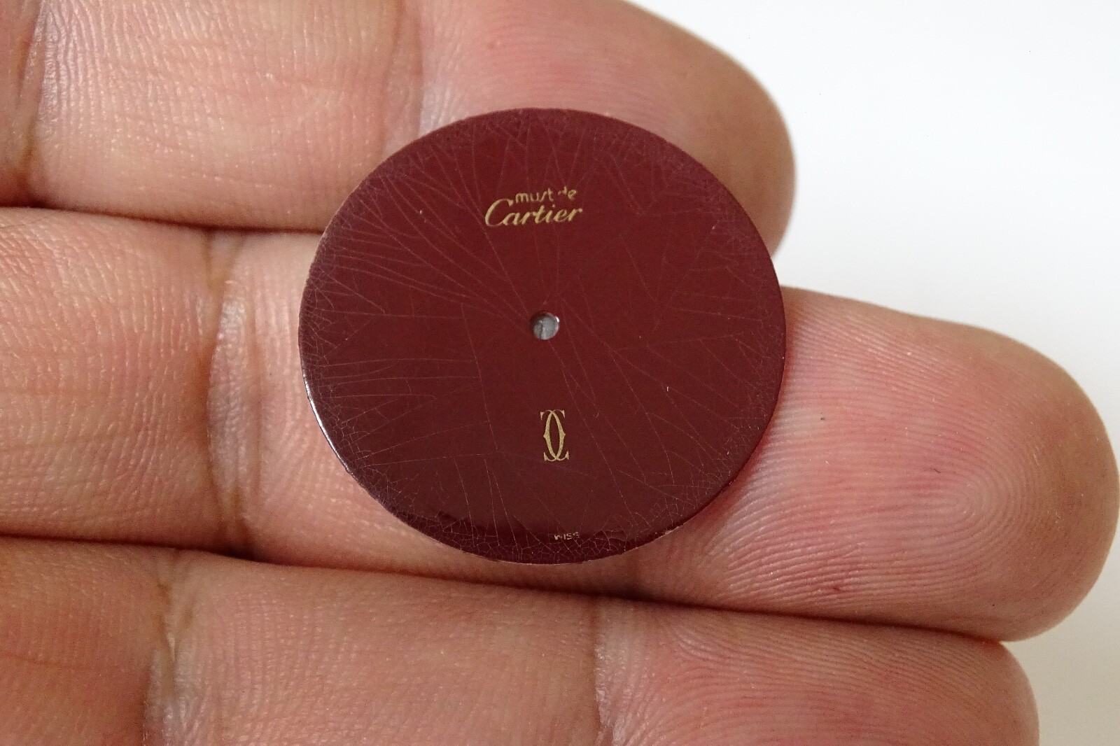 Must de Cartier Vendome Burgundy Dial Quartz Original 26mm