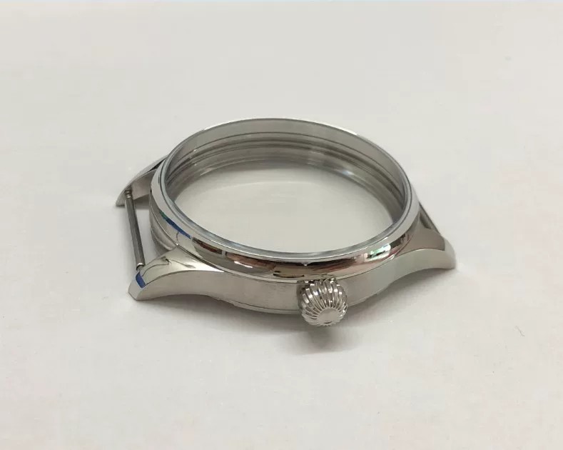40mm Pilot Watch Case 316L Stainless Steel Screw-in for ETA 6497 6498 Movement