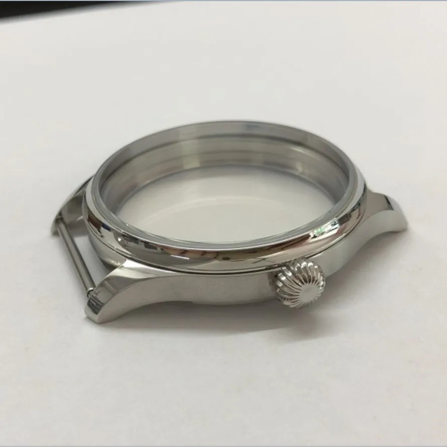 44mm pilot 316L stainless steel case for ETA6497/6498 ST3600 ST3621 movement