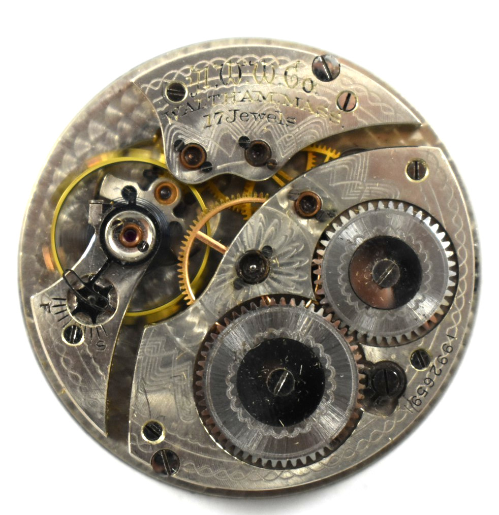 Vintage Waltham Grade 225 12s 17J Hunting Pocket Watch Movement lot.qq