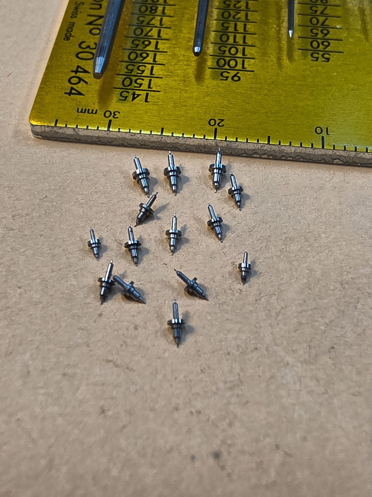 Lot Of 14 NOS Elgin Mixed Mostly 0s-3/0, & 4/0 Pocket Watch Balance Staffs