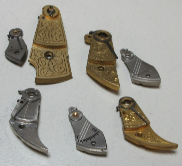 VTG LOT OF POCKET WATCH BALANCE COCKS BRIDGE WATCHMAKER REPLACEMENT PARTS #1
