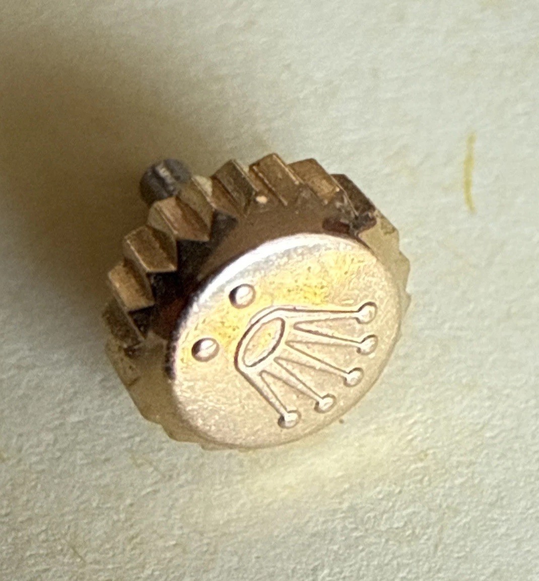 18K SOLID Yellow Gold Rolex 6mm Monobloc Watch Crown Part 24-604-8 116138 116208