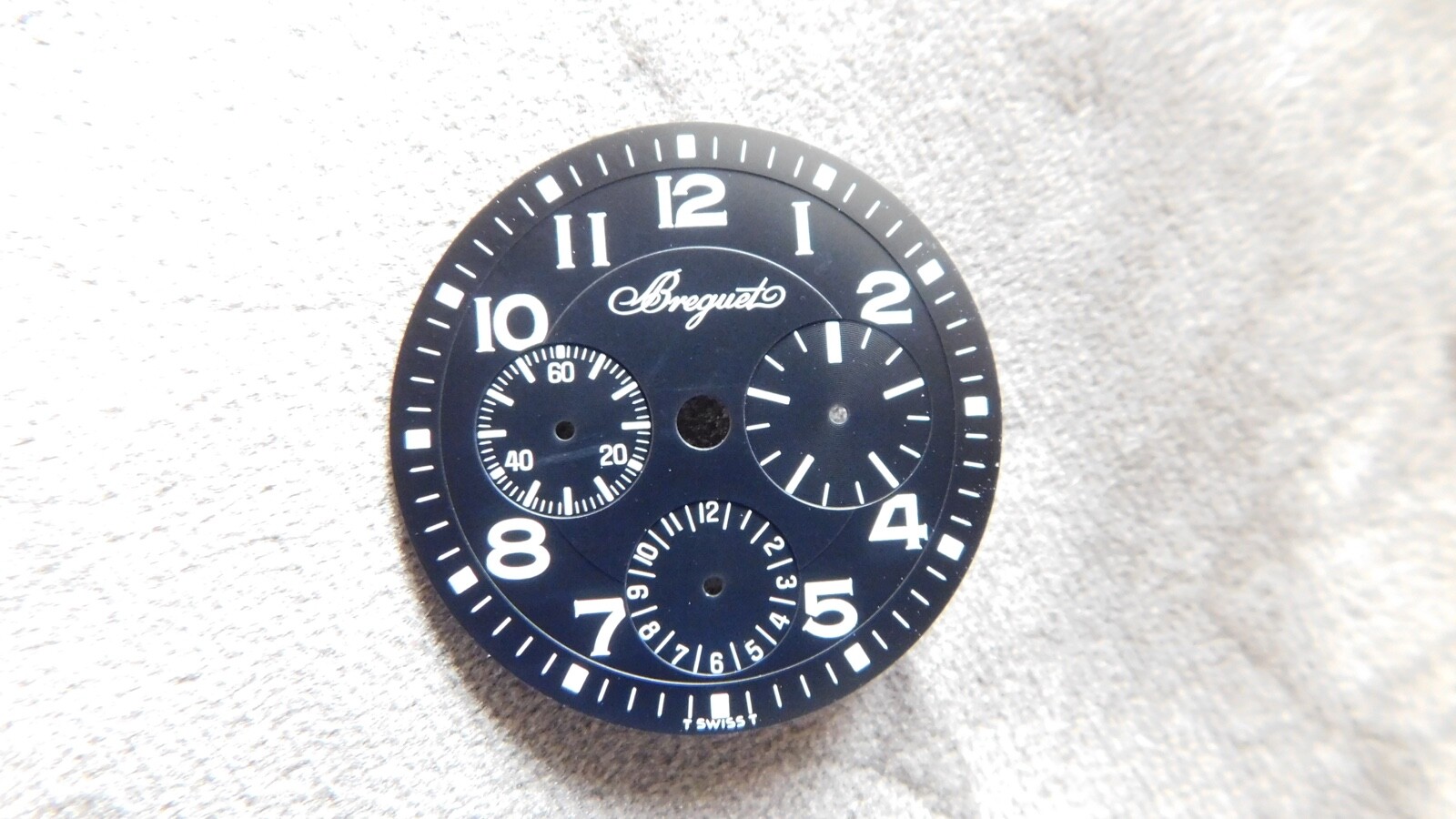Vintage Breguet Aeronavale Type XX 3800 chrono Dial NOS Original 29,5mm black