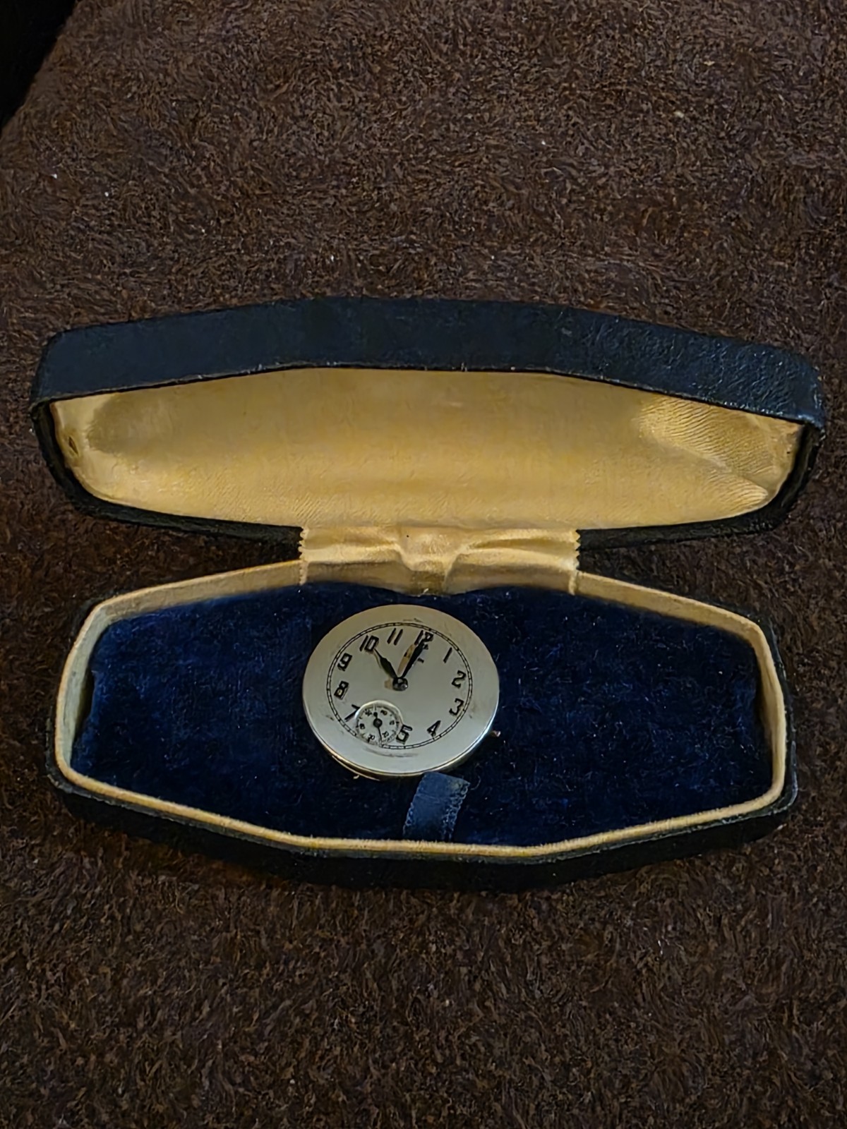 antique Elgin 25mm Mechanical Wristwatch Movement 430, silver dial & case