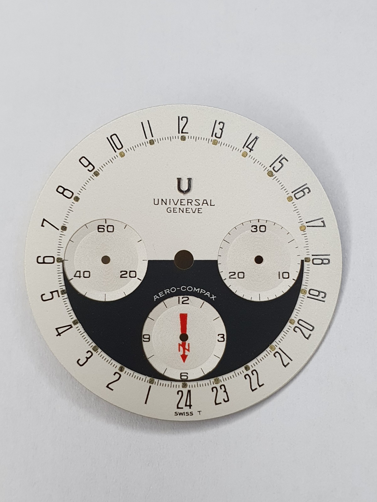 Universal Geneve Aero Compax Dial – 32.4mm – Old Stock – Parts