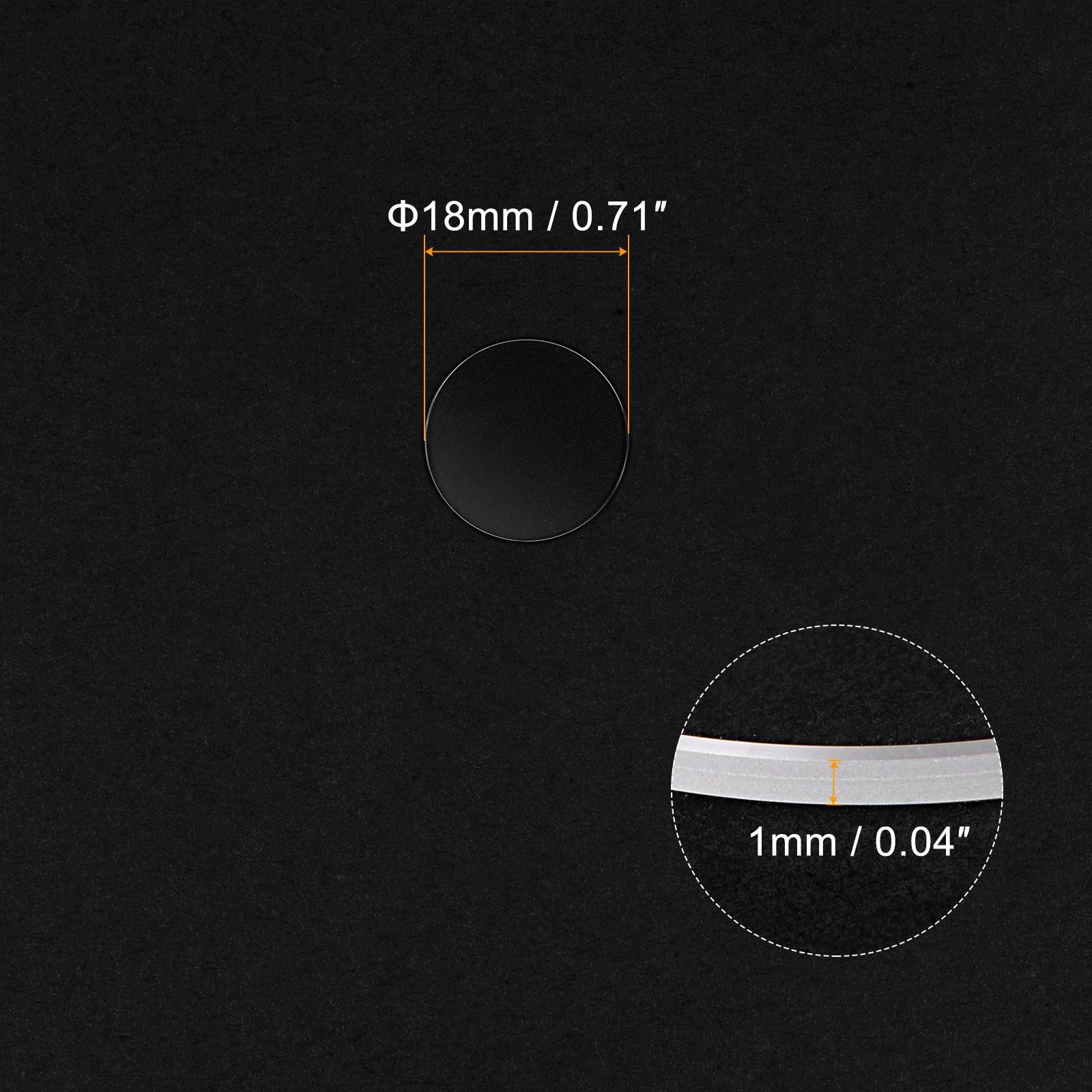 18mm Sapphire Crystal Glass Watch Round Lens Flat 1mm Thickness