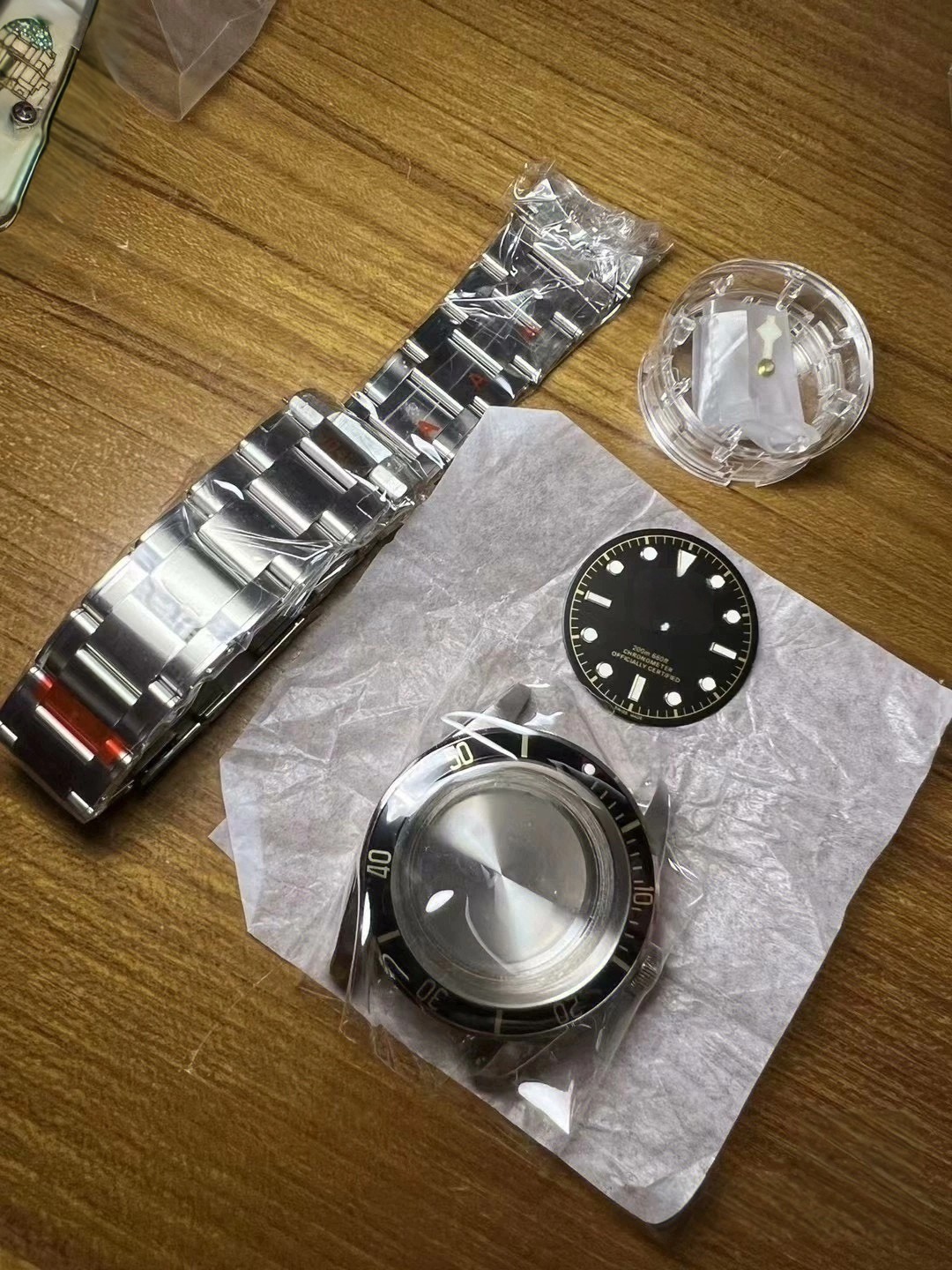 DIY SET for TuDOr 2824 41MM Watch case + dial + hands + Strap Sapphire