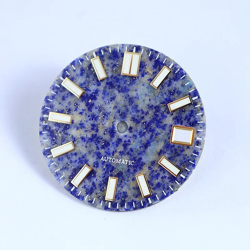 DS Purple Gold Natural Stone Dial Natural NH35 Movement 28.5mm Blue Lume Custom
