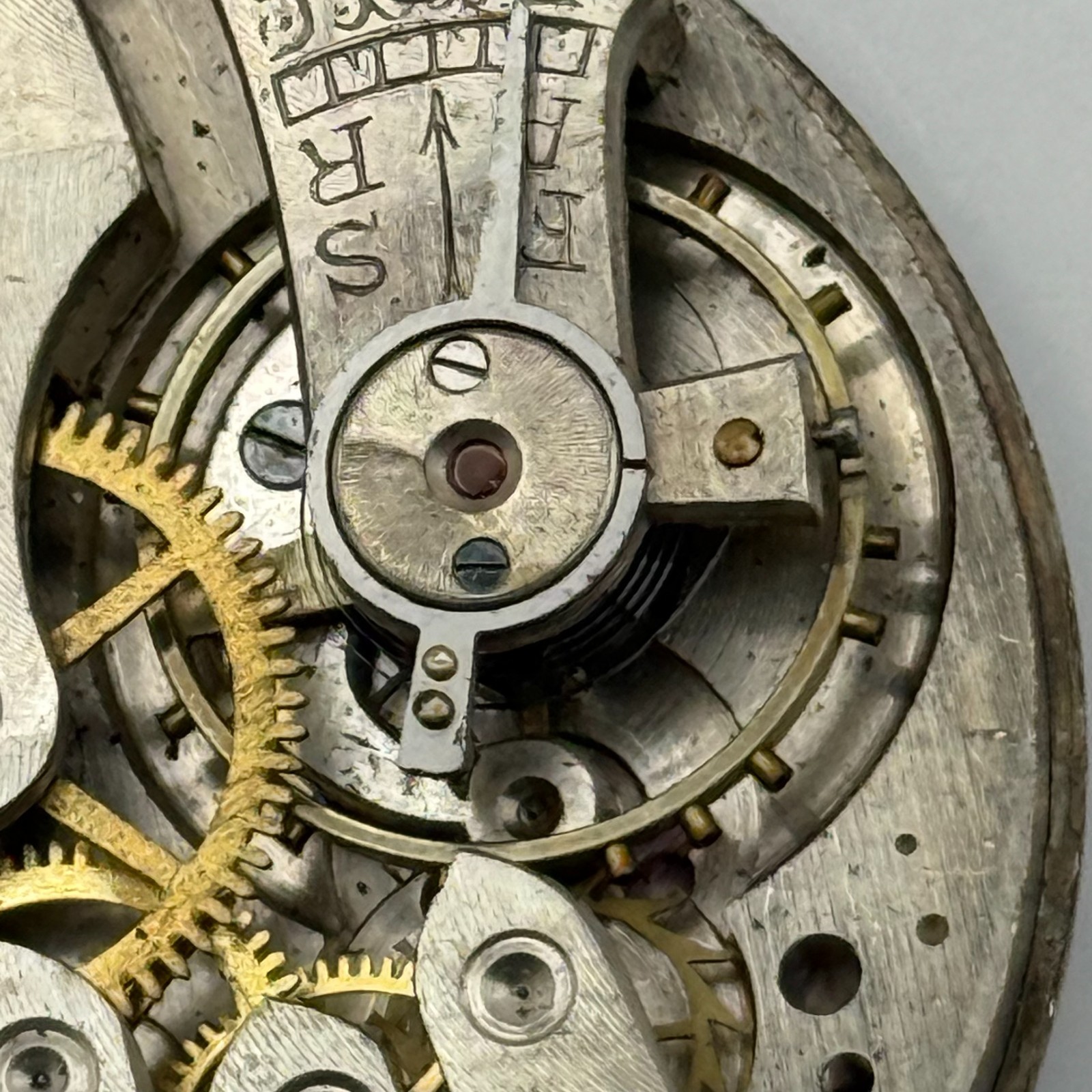 Fleurier Pocket Watch Movement Open Face Sub Seconds 7 Jewels 2 Adj Parts 41mm