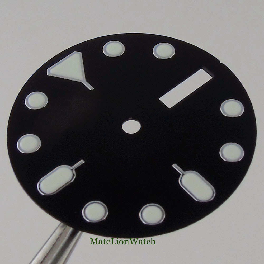 28.5mm Watch Dial Watch Face Fit For NH36/NH36A Automatic Movement Green Lume