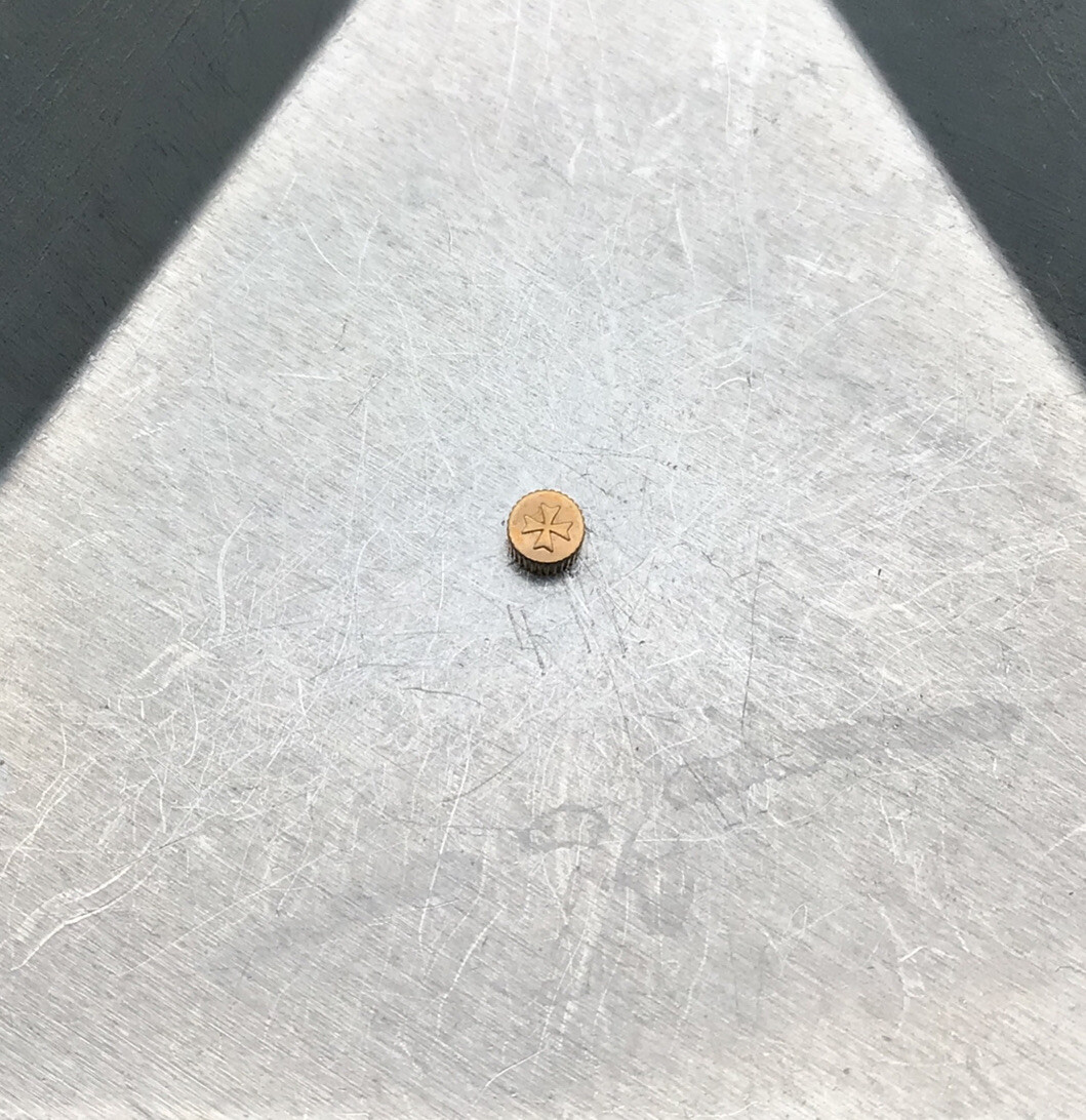 Vacheron 18KW Yellow Gold Crown, 2.50 X 1.50, NOS