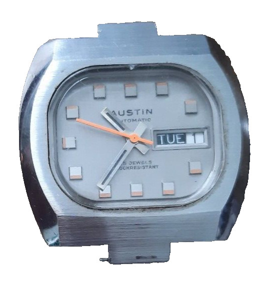 Austin automatic 25 Jewels ShockResistant DAY DATE watch Running Strong