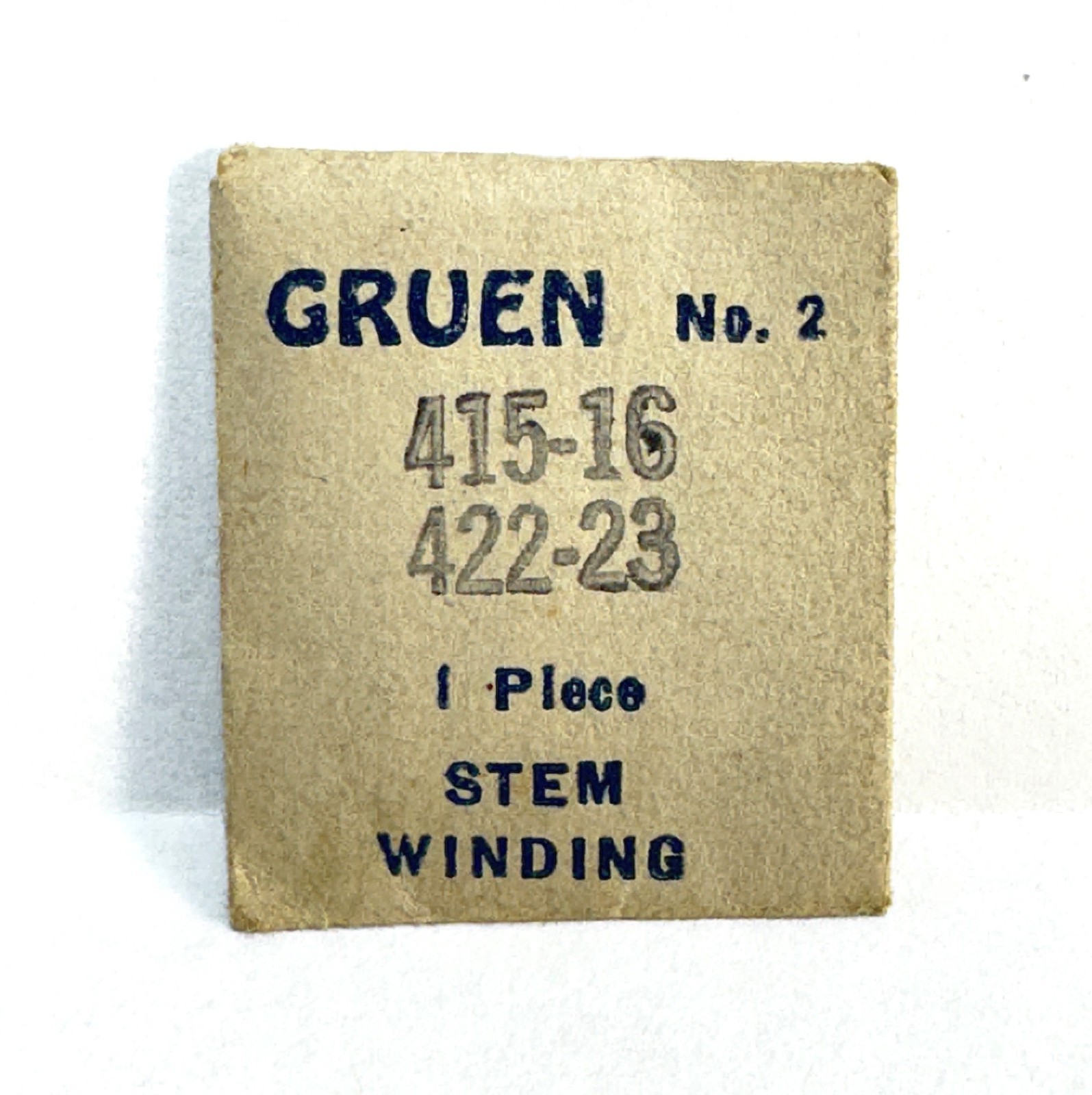 Gruen 415-16 422-23 #2 Winding Stem, NOS in Orig. Pkg