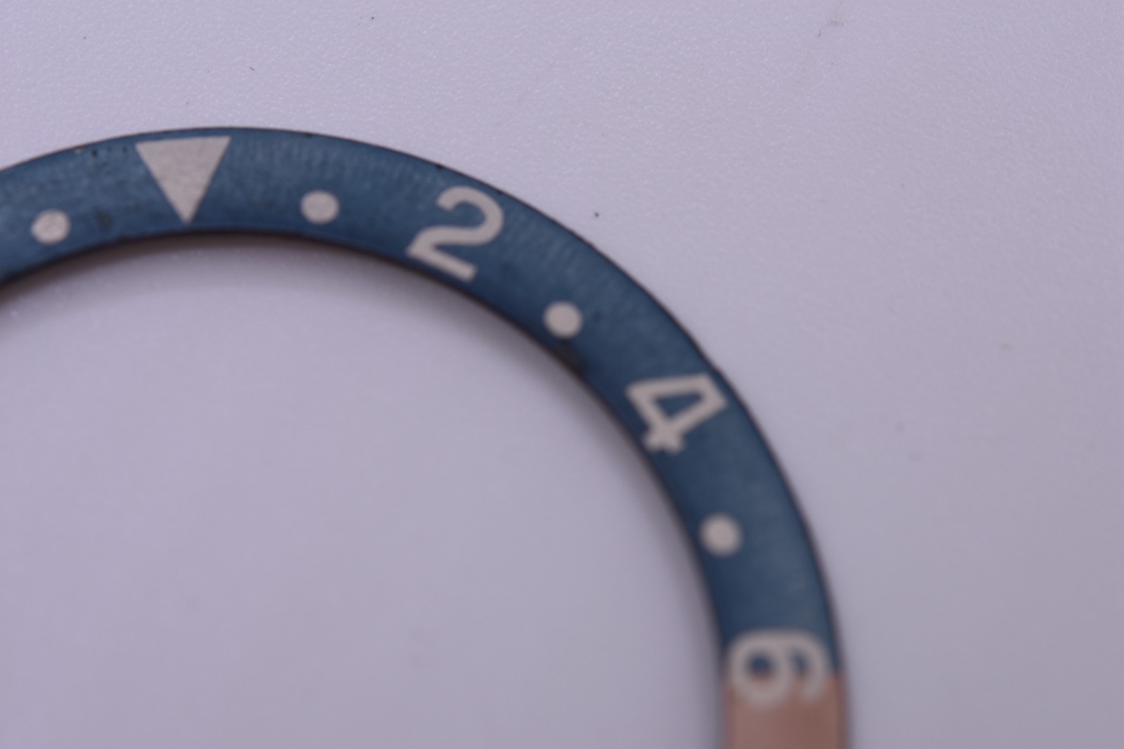 Vintage Rolex GMT Master Pepsi Bezel Insert Faded Ghost Fat Font 1675 Red Back