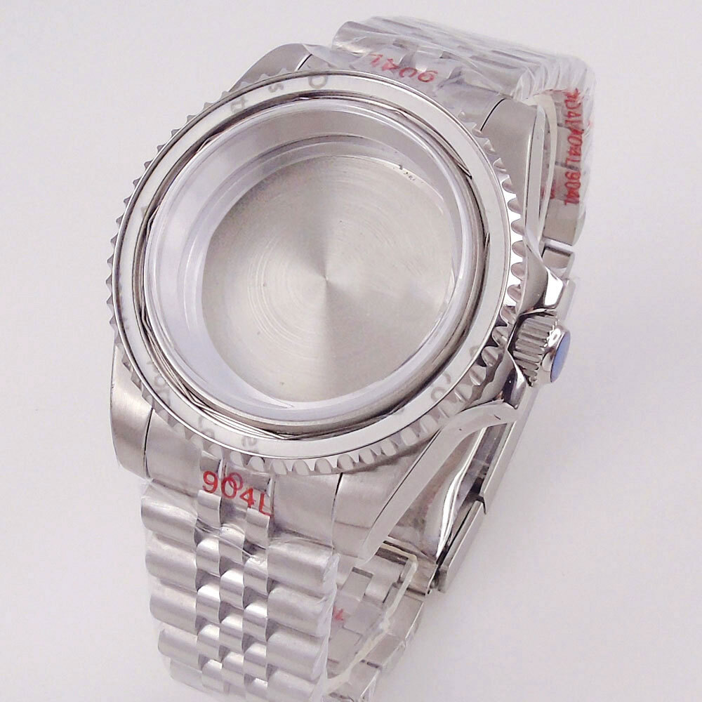 Tandorio 20ATM 40mm “Sub” Collection Sapphire Stainless Steel Watch Case Strap
