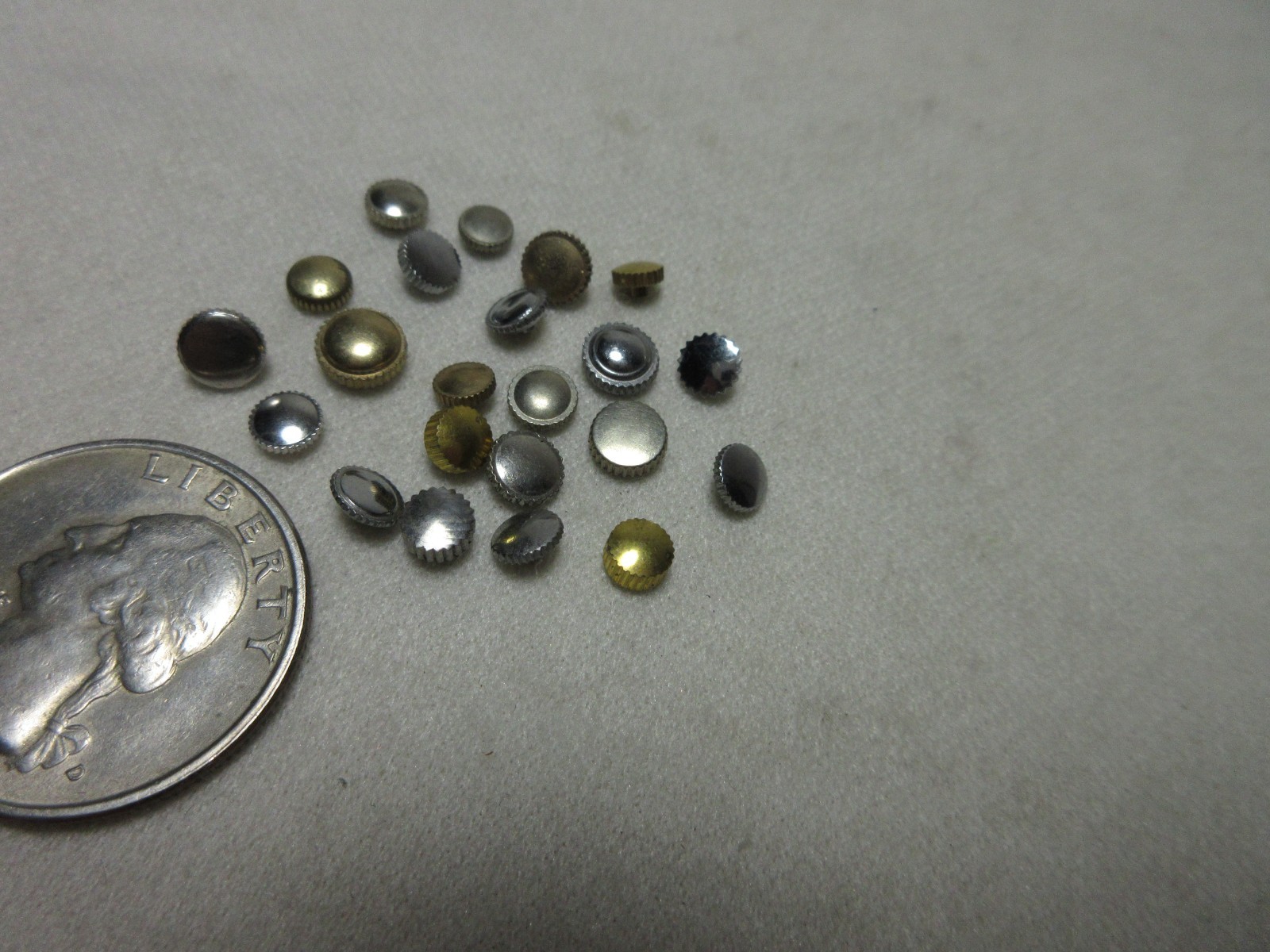 LOT OF 22 WATCH CROWNS WATCHMAKER PARTS ASSORTED LOT SOME GOLD FILLED PLATED