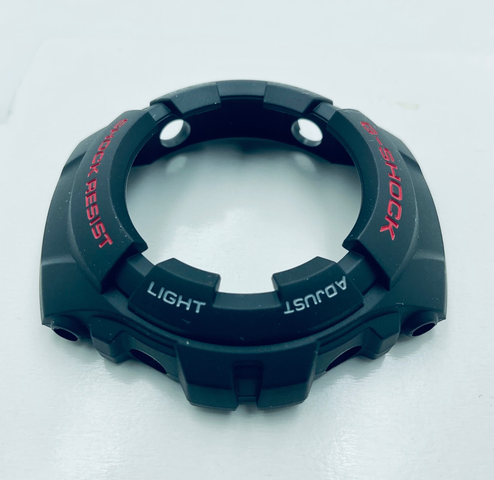 Genuine Casio Bezel G-SHOCK G-100 G-101 G100-1BV G101-1AV Red Grey Font on Black