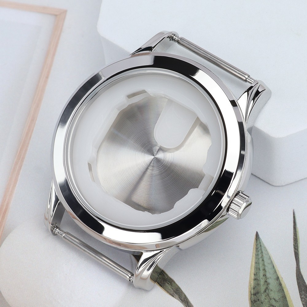 Diver Watch Cases 40.5mm Polished 316L Stainless 10ATM For Miyota GM00 Movement
