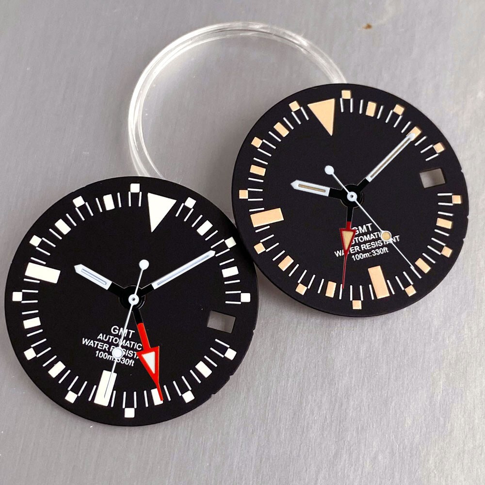 Retro 29mm Black Orange Marks Wath Dial Face For Explorer Style NH34 NH34A Move