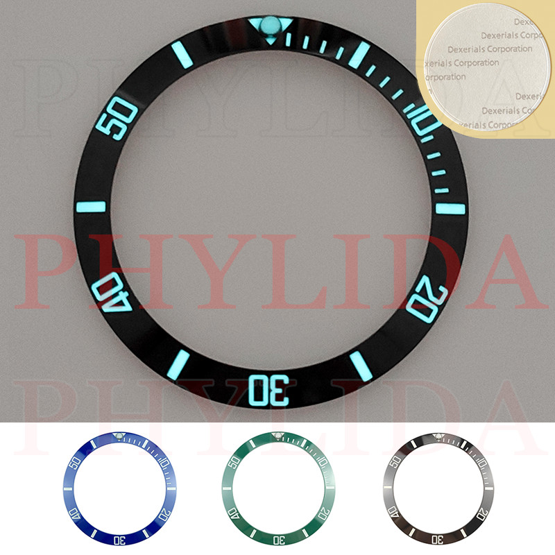 38mm Super Lumed Ceramic Bezel Insert Mods For SKX007/009 Sub Watch