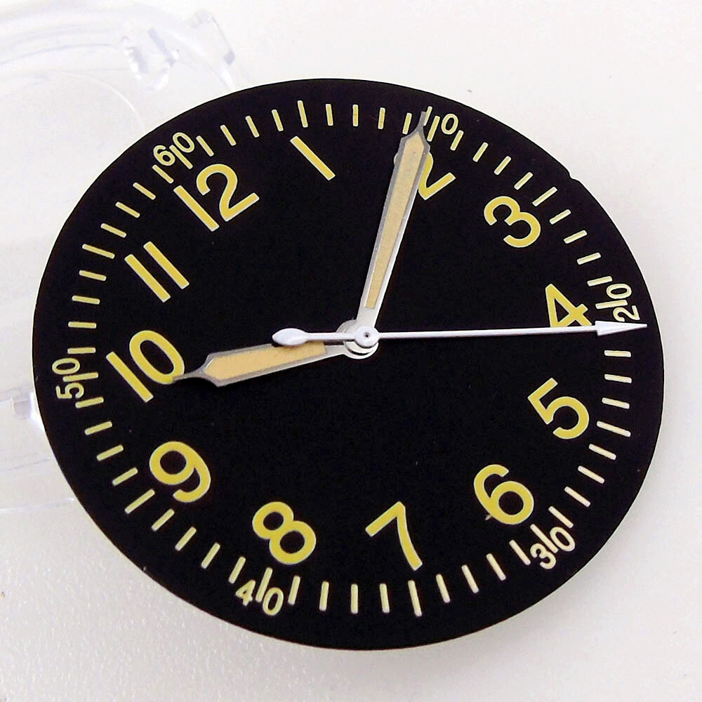 33.5mm Arab Number Watch Dial Face Green Luminous Fit NH35 NH36 ETA2824 PT5000