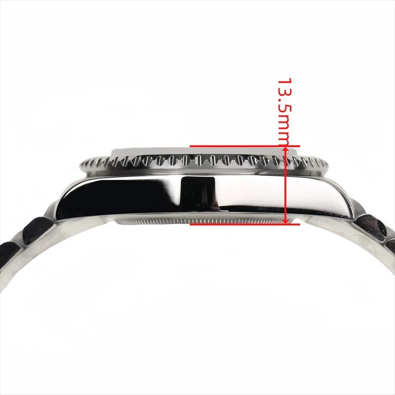 GMT Yacht Watch Case Sapphire Crystal Slide Clasp for NH34 NH35 NH36 Mods