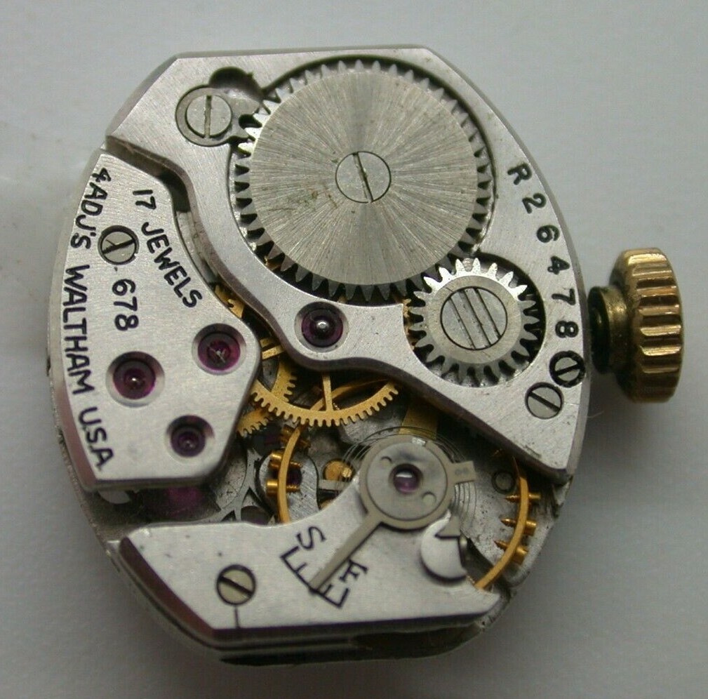 WATCHMAKERS – WALTHAM 678, 17 JEWEL MOVEMENT – VINTAGE PARTS – WWC8