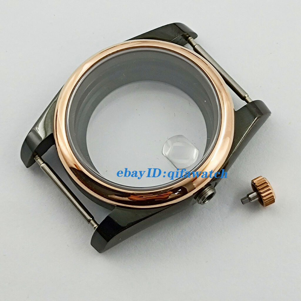 36mm/39mm black case sapphire glass fit NH35 PT5000 Miyota 8215 2813 movement