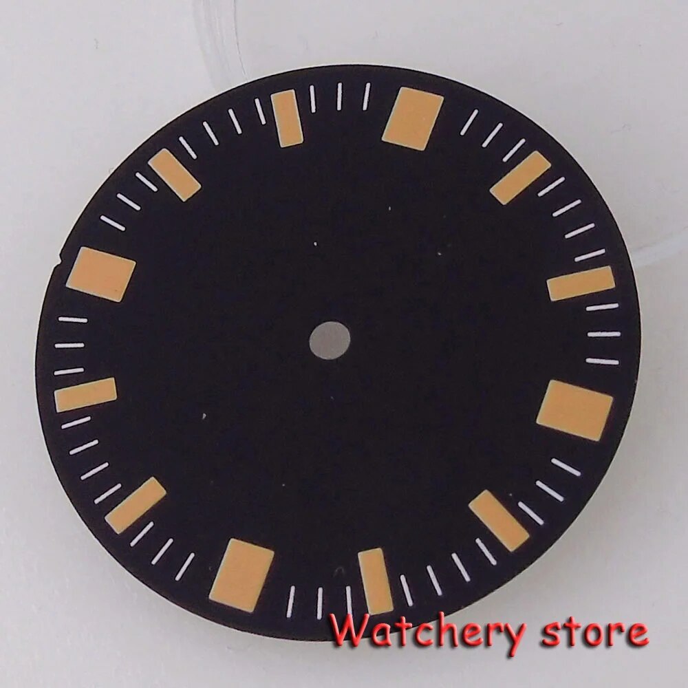 Tandorio 29MM Fit NH35 NH36 2824 PT5000 Automatic Watch Parts For Men Green Lume