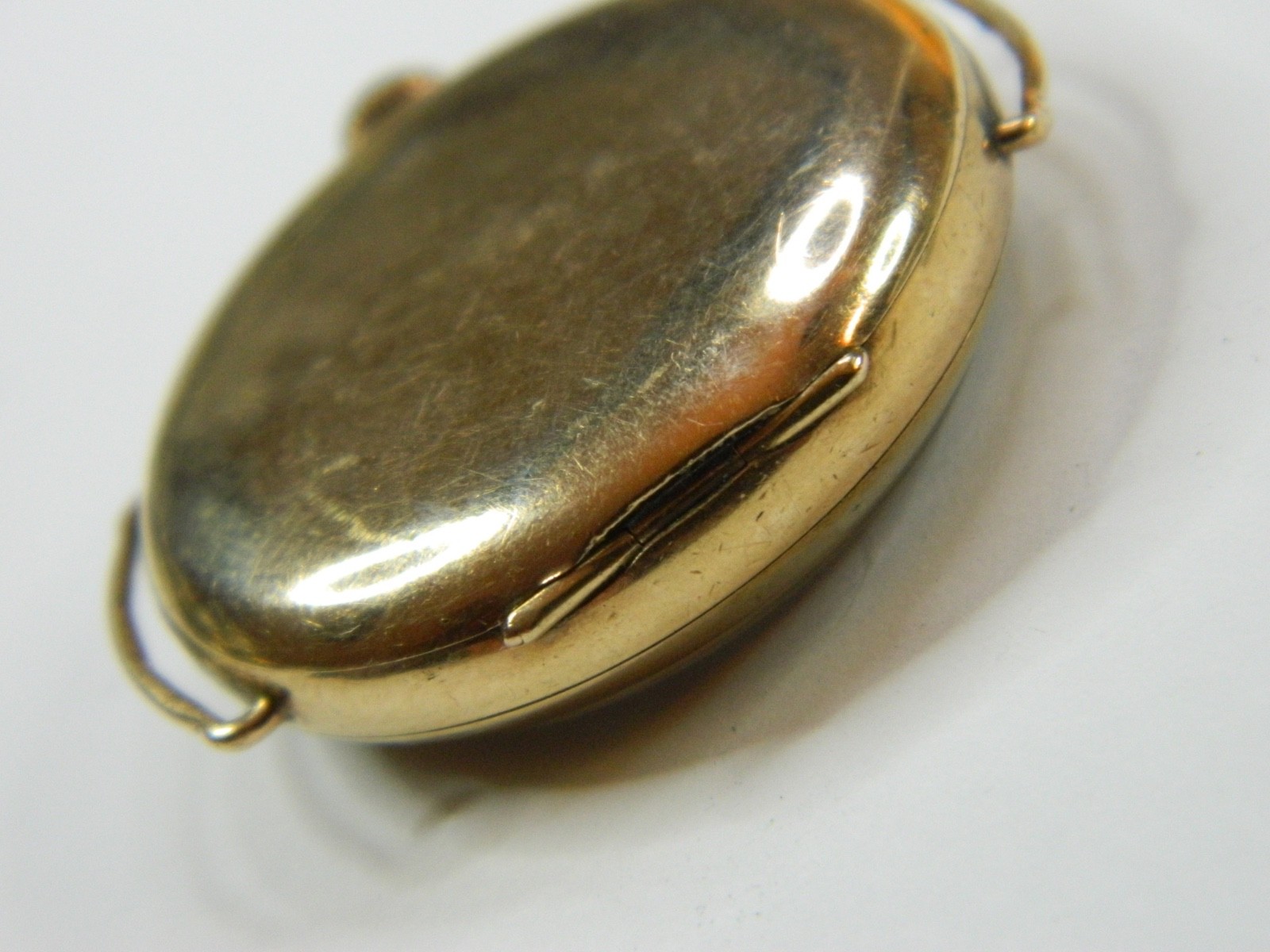 1908 PRE-WW1 ELGIN 0S 10K GOLD FILLED WIRE LUGS TRENCH WATCH – FINE CASE -REPAIR