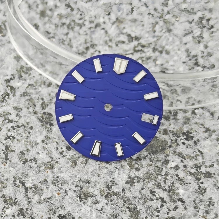 28.5MM Ocean Sea Waves C3 Luminous Diver Watch Dial for NH35/36