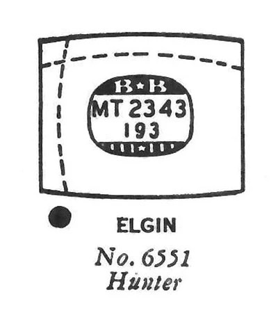 ELGIN : HUNTER & 6551 – Tonneau 23.4mm x 19.3mm