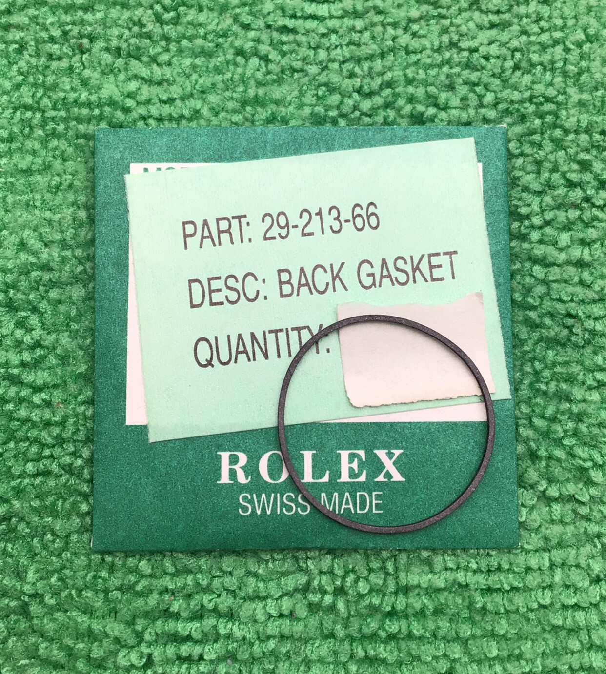 Rolex Back Gasket 29-213-66 (1) Genuine Case Back O Ring NOS