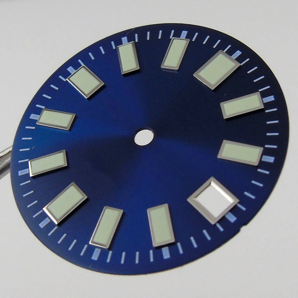29mm black blue gray dial luminous fit 62mas NH35 NH36 ETA 2824 2836 movement