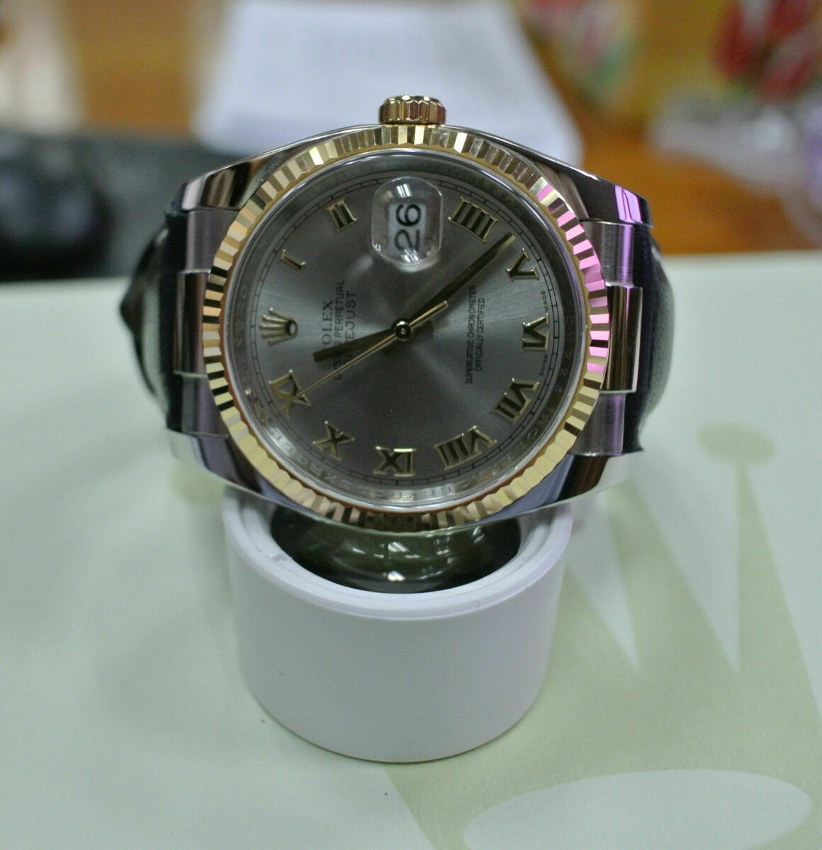 CUSTOM BAND STRAP END LINK REAL GOLD 18K/SS FOR ROLEX SUBMARINER,DAYTONA,GMT ll