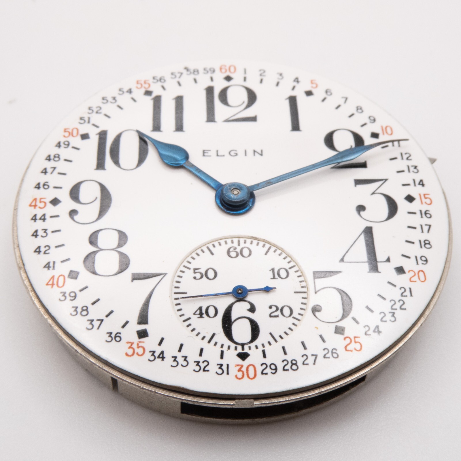 Elgin Grade 387 16-Size Antique Pocket Watch Movement, Mint Montgomery Dial