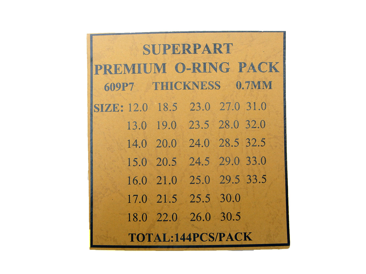 Watch Case Back Gasket Assortment 144pcs 0.7 Millimeters Thickness