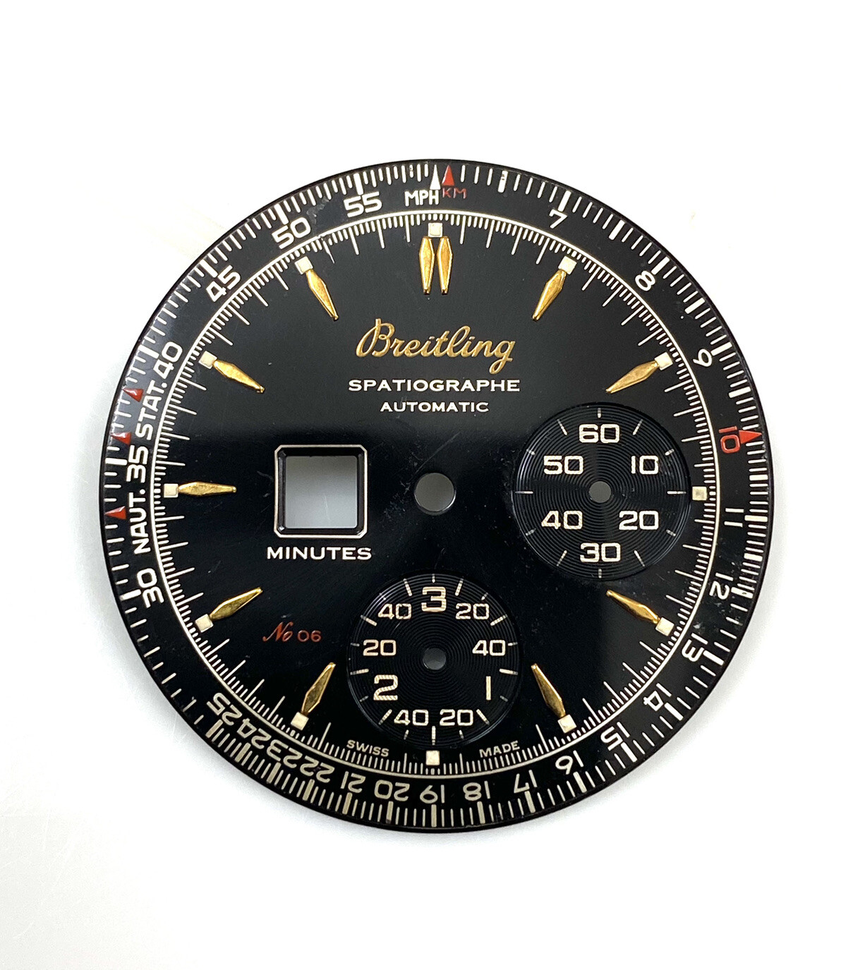 Original Breitling Montbrillant Navitimer Spatiographe H36030 Black/Gold Dial