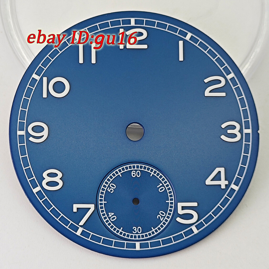 37mm watch dial black/drak blue/white watch Dial fit ETA6498 movement st3621