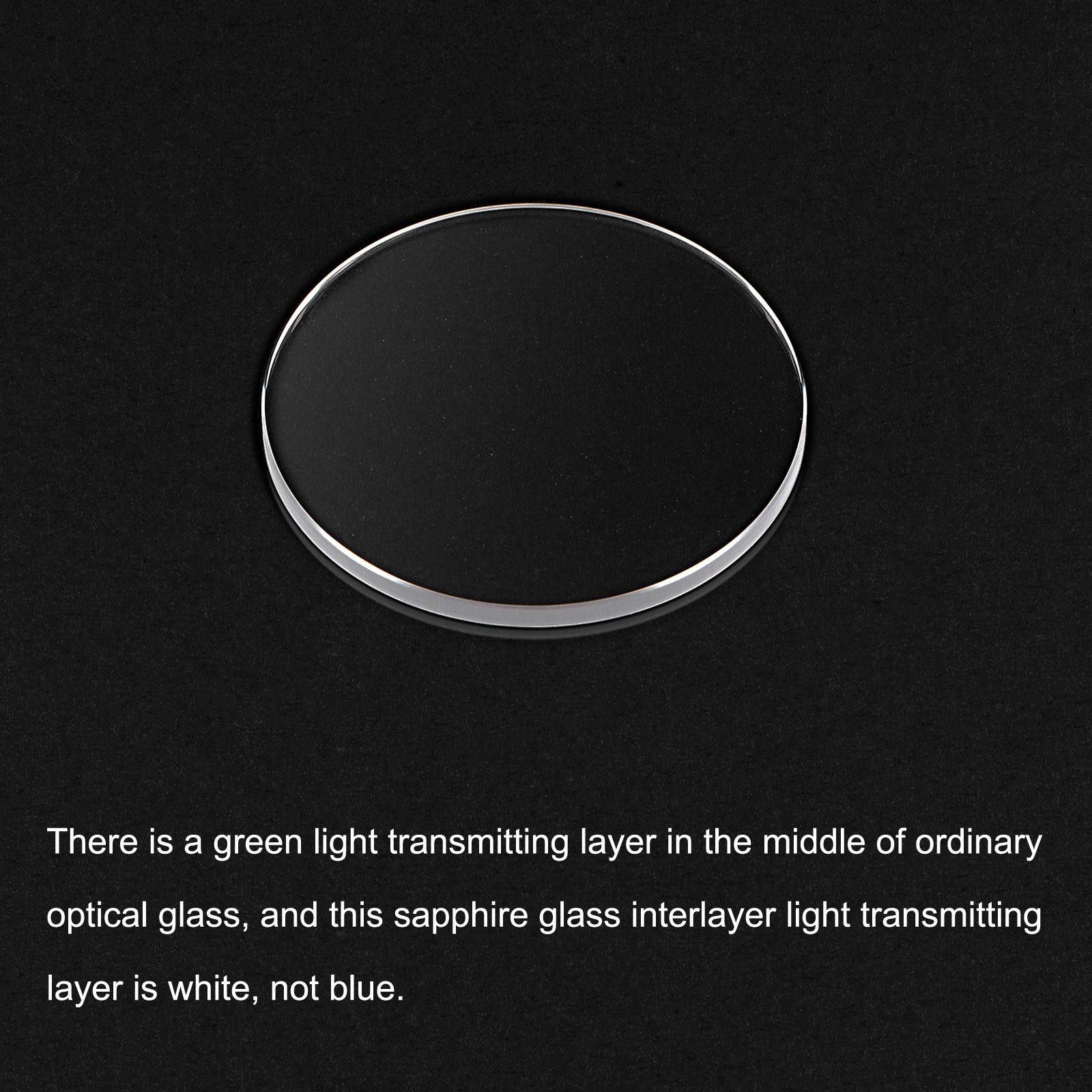 Flat Round Lens Glass Watch 32mm Dia 1.5mm Thickness, Transparent